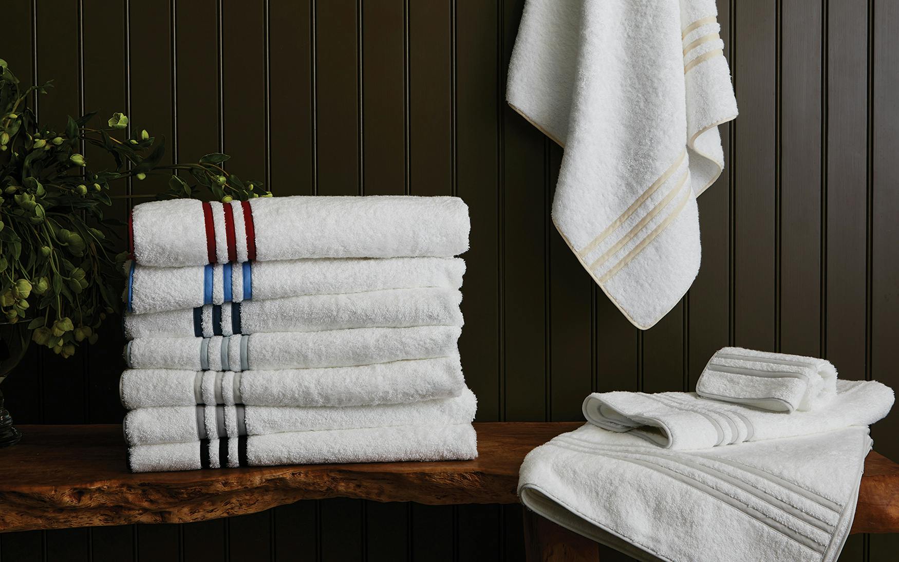 Stitch Black + White Bath Towel
