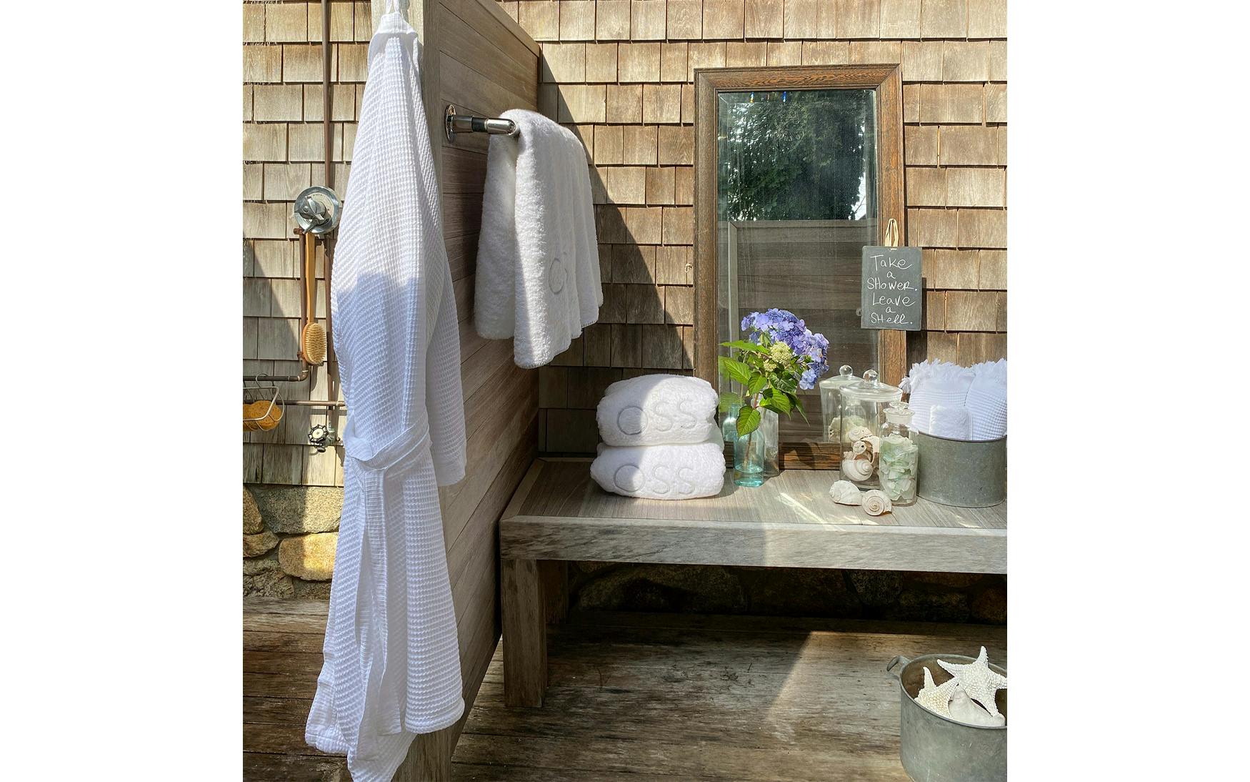 Large Bathroom Towel With Flowers Cotton Towel Farmhouse 