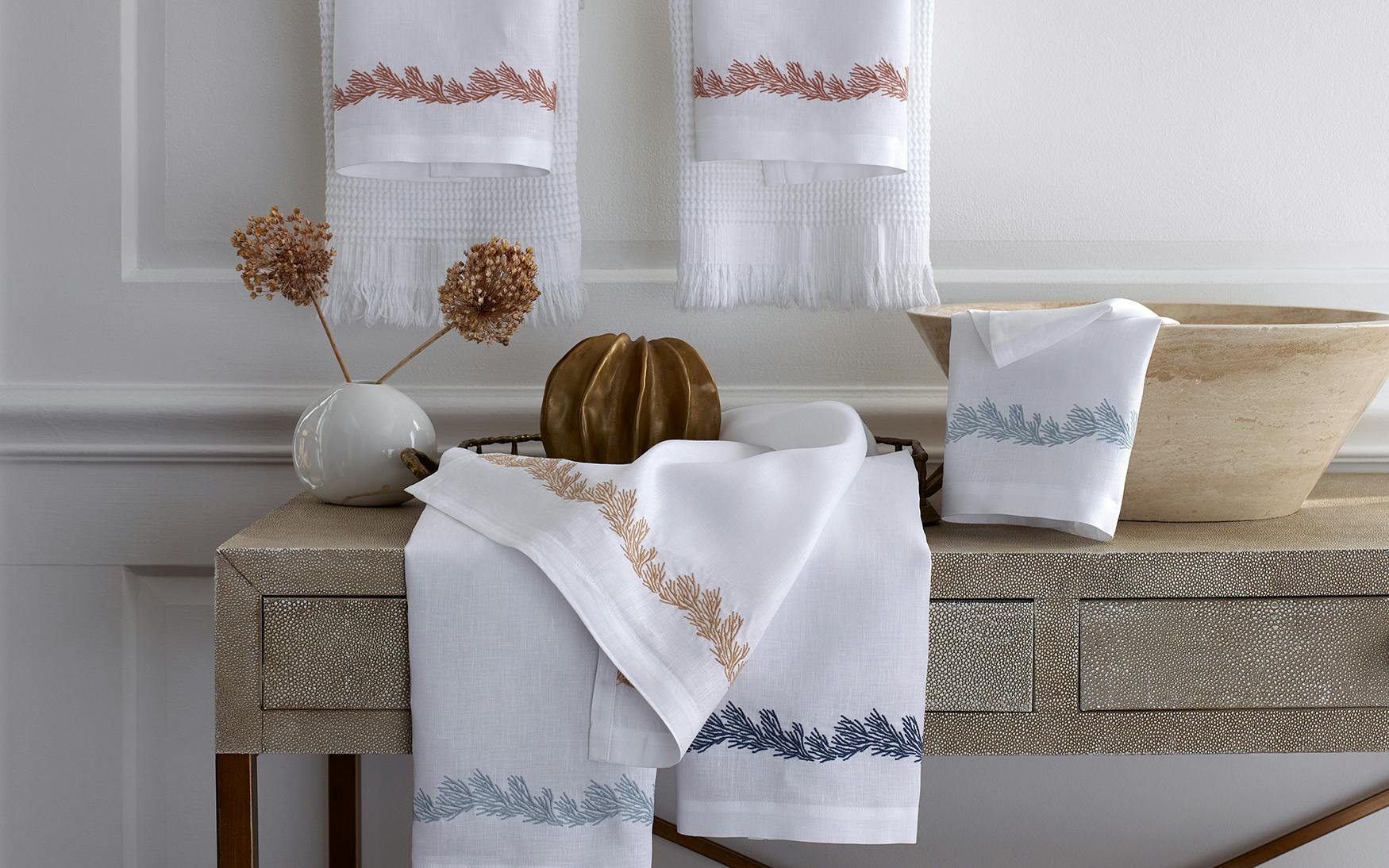 Atoll Guest Towels set of 2 Matouk Luxury Linens