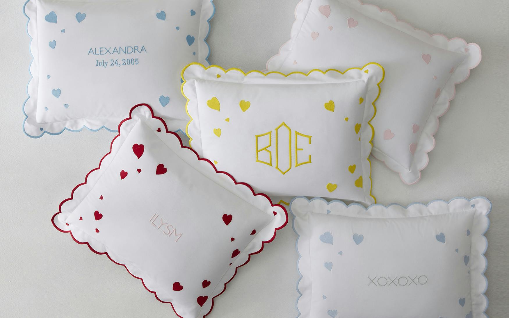 Hearts Mini Pillow | Matouk Luxury Linens