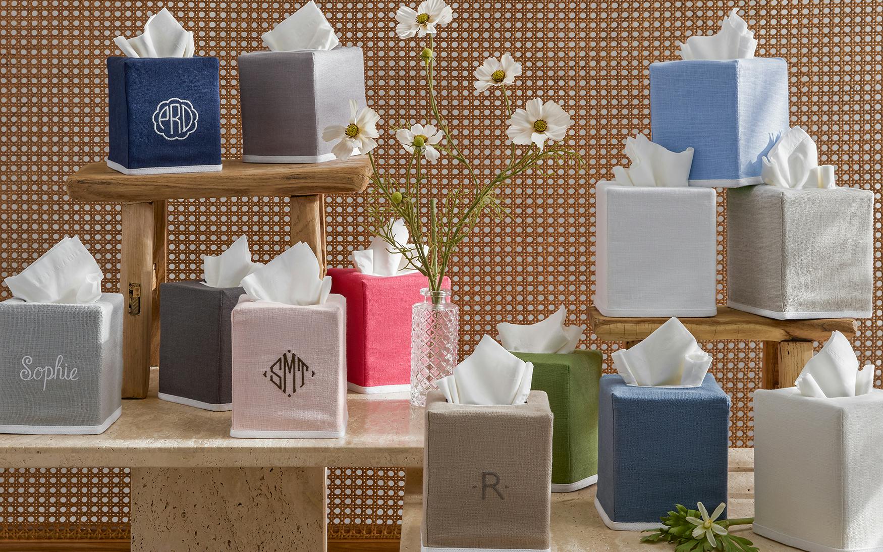 Chelsea Tissue Box Cover | Matouk Luxury Linens