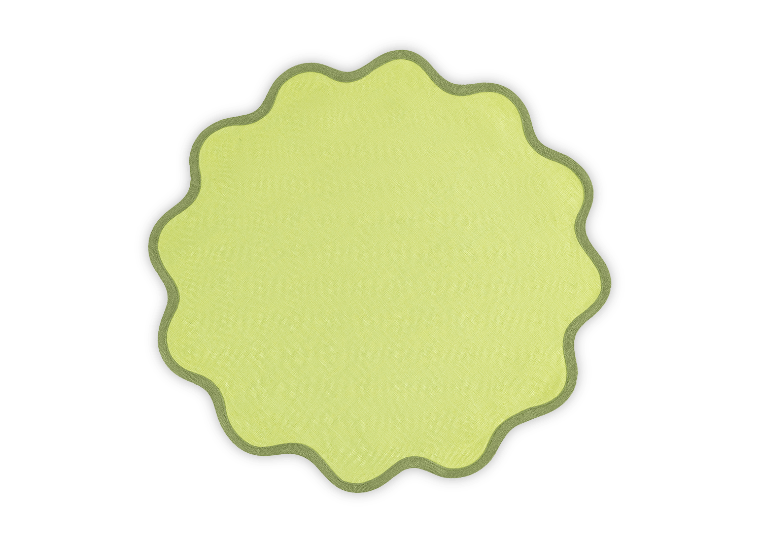 Scallop Edged Coated Placemat, Framboise