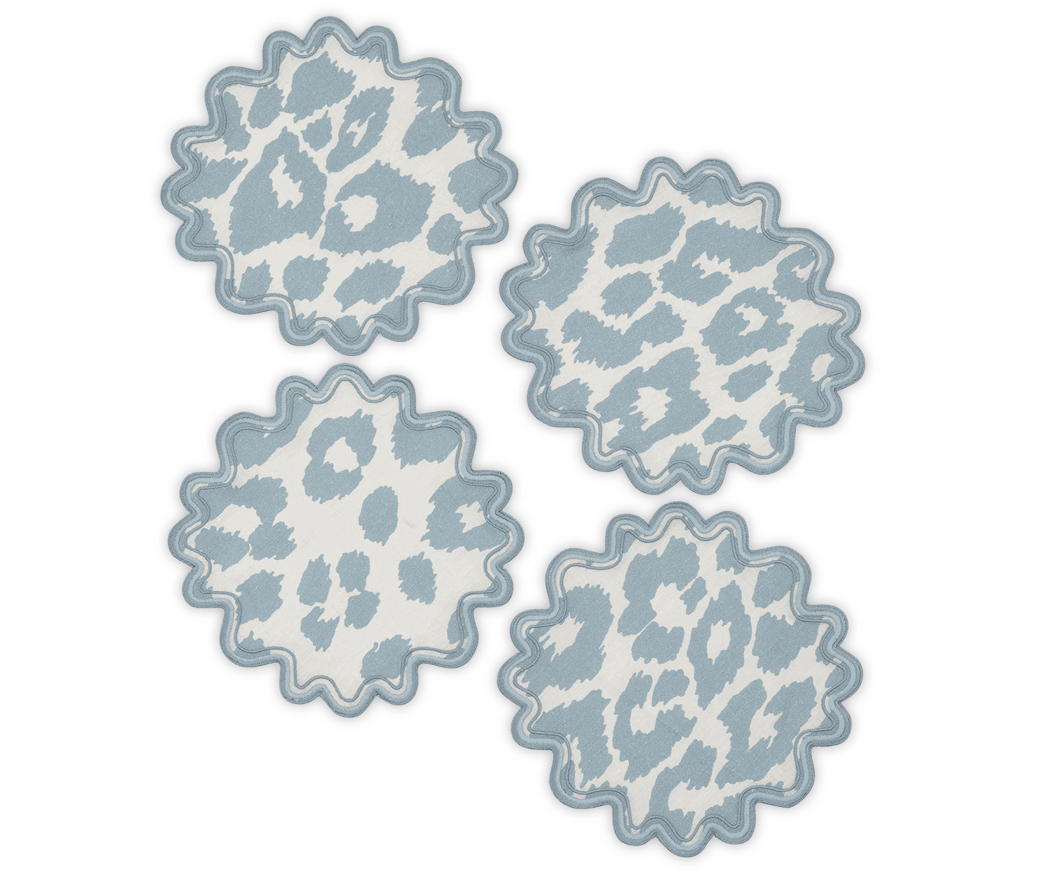 Iconic Leopard Cocktail Napkin set of 4 Matouk Luxury Linens