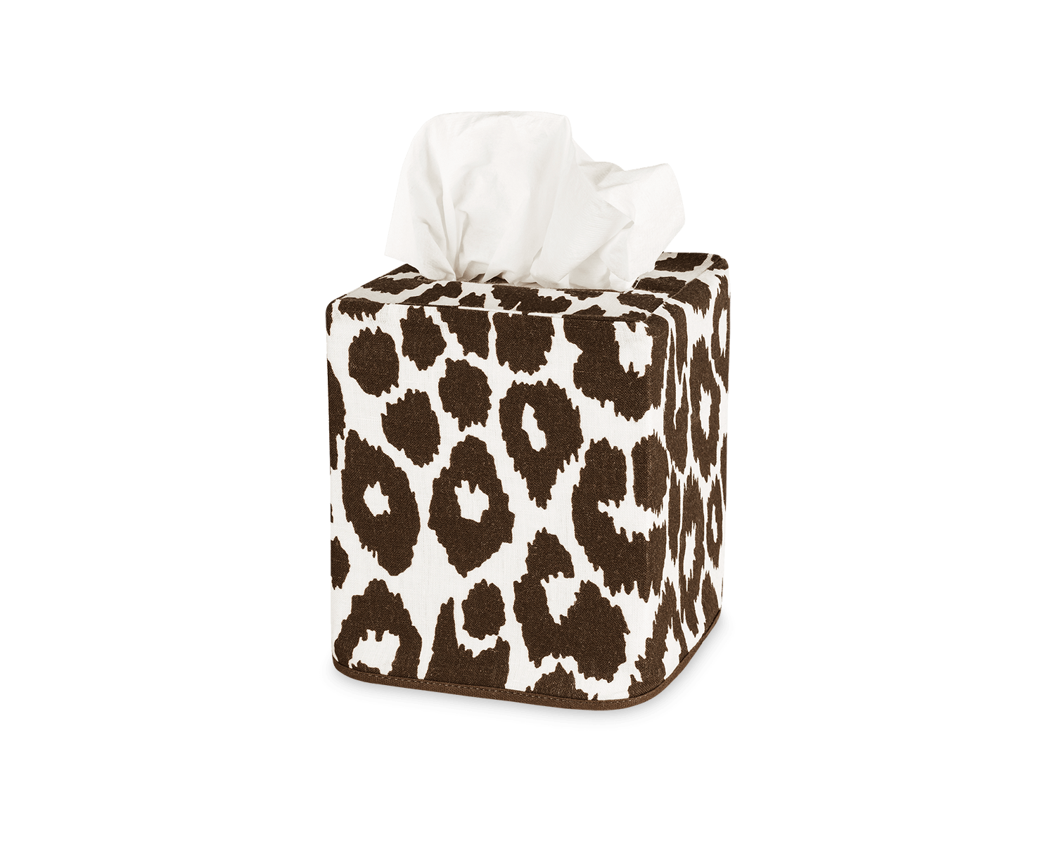 Iconic Leopard Tissue Box Cover | Matouk Luxury Linens
