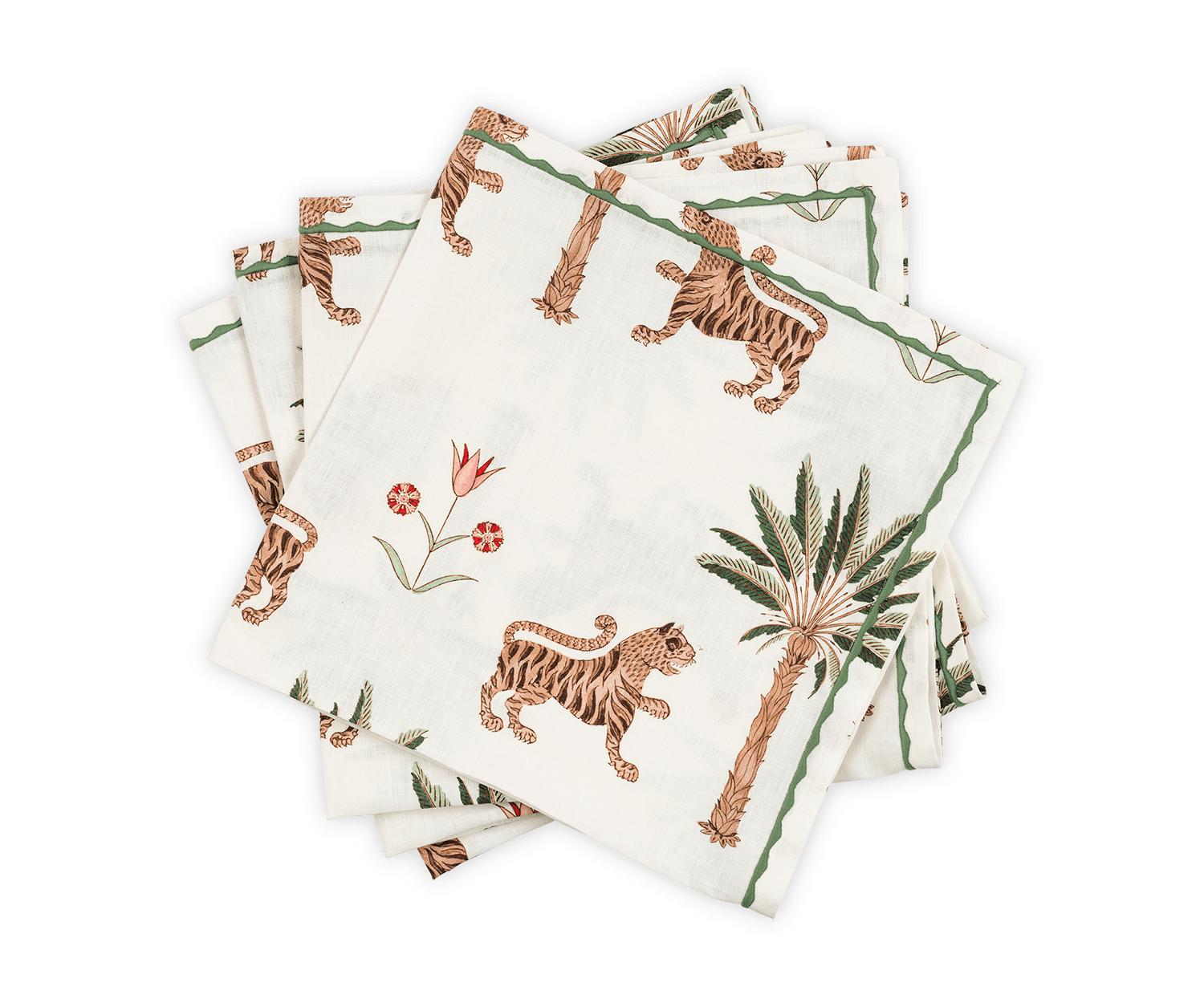 2 Round Palm Leaves Monogram Stickers | Set of 40
