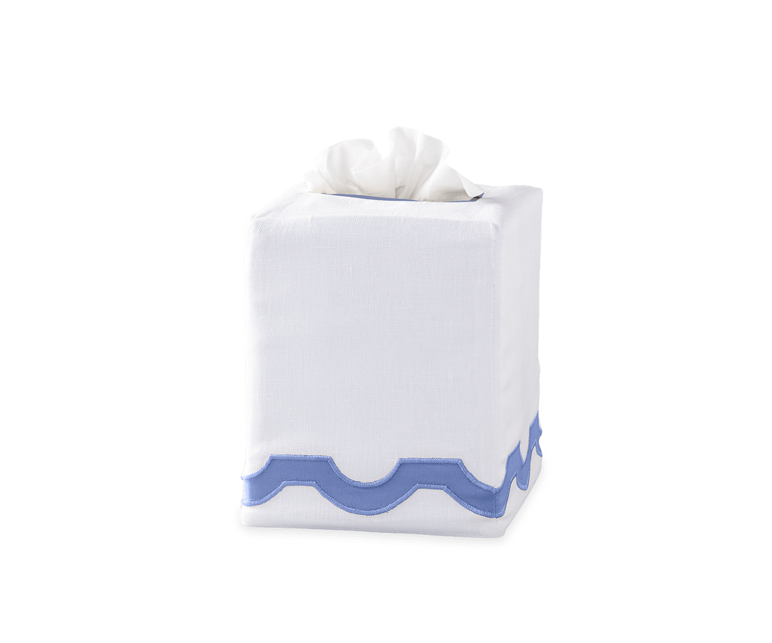 Linen Monogrammed Tissue Cover