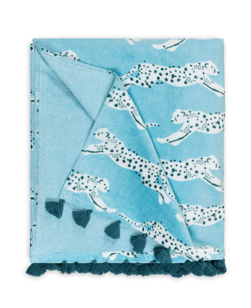 Leaping Leopard Beach Towel