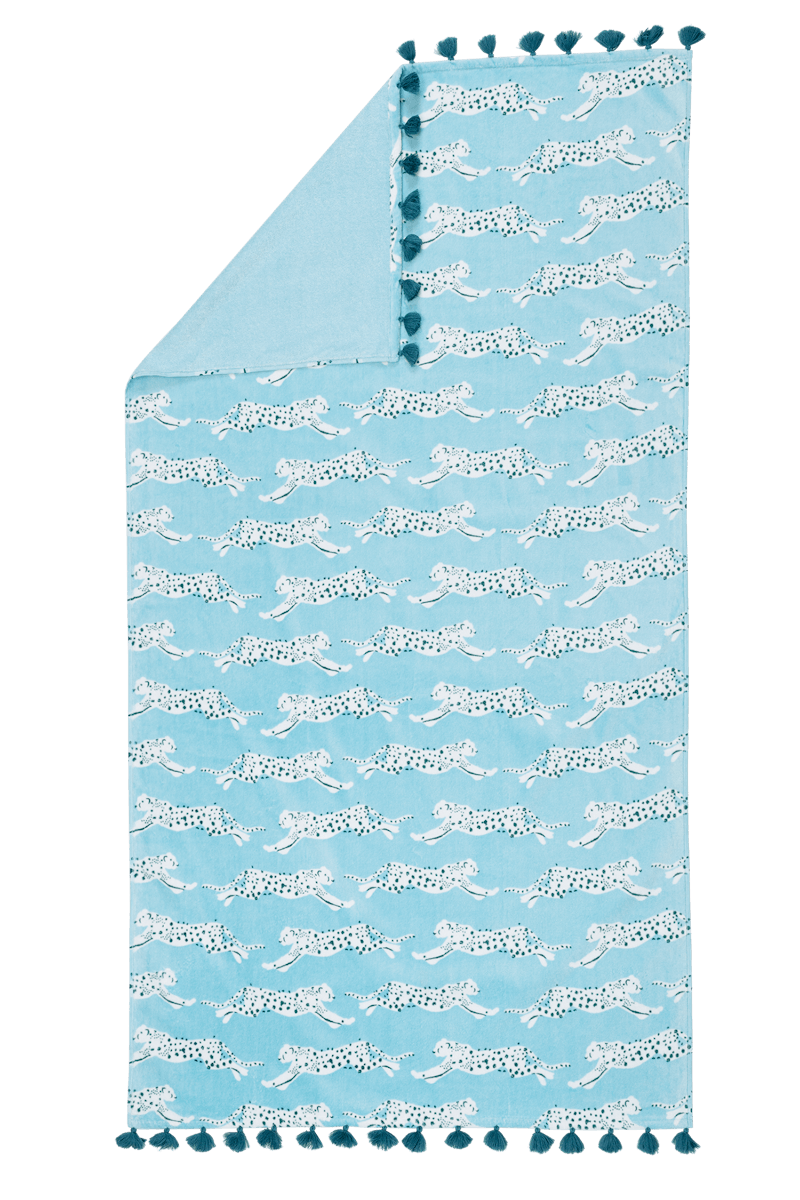Leaping Leopard Beach Towel